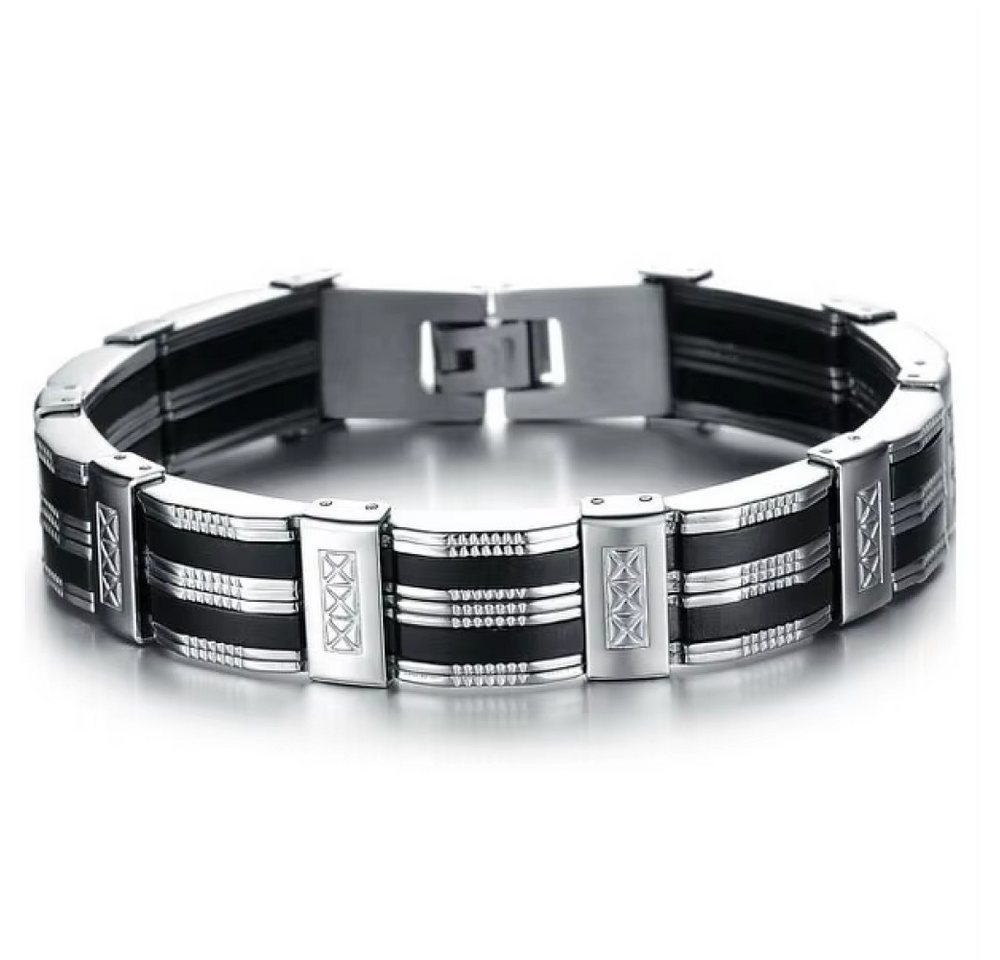 Ware aus aller Welt Edelstahlarmband Herrenarmband Edelstahl 21 cm elegantes Armband für Männer (1-tlg) von Ware aus aller Welt