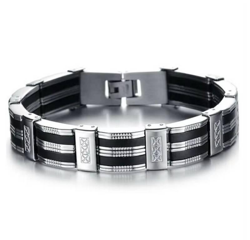 Ware aus aller Welt Edelstahlarmband Herrenarmband Edelstahl 21 cm elegantes Armband für Männer (1-tlg) von Ware aus aller Welt