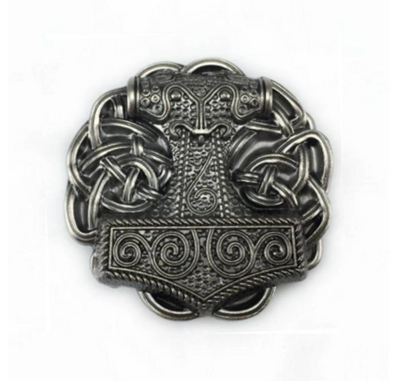 Ware aus aller Welt Gürtelschnalle Wikinger Thorshammer Mjölnir Gürtelschließe Wechselschnalle Buckle (1-St) von Ware aus aller Welt
