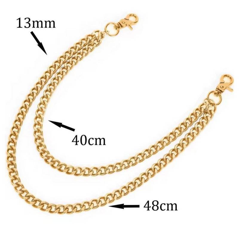 Ware aus aller Welt Hosenkette Zweireihige Schlüsselkette Brieftasche Kette Biker Trucker Punk Kette, (1-tlg) von Ware aus aller Welt