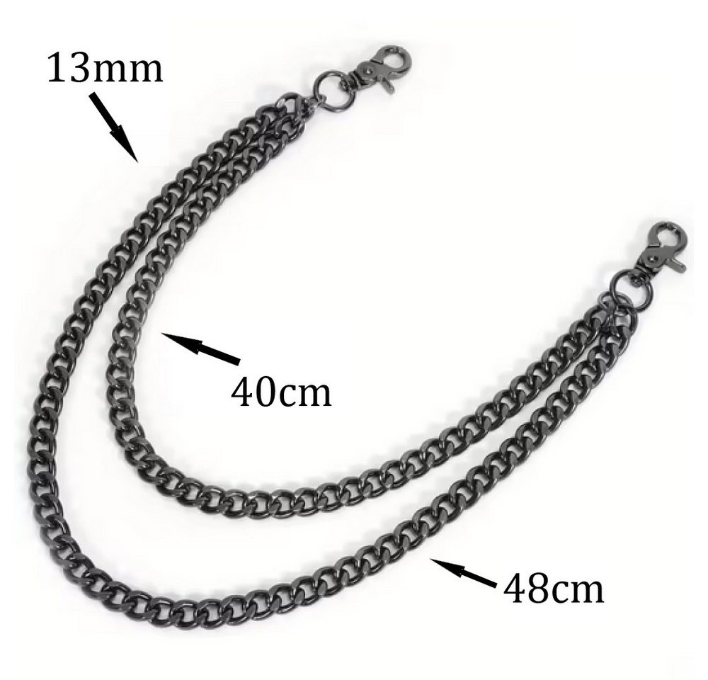 Ware aus aller Welt Hosenkette Zweireihige Schlüsselkette Brieftasche Kette Biker Trucker Punk Kette, (1-tlg) von Ware aus aller Welt