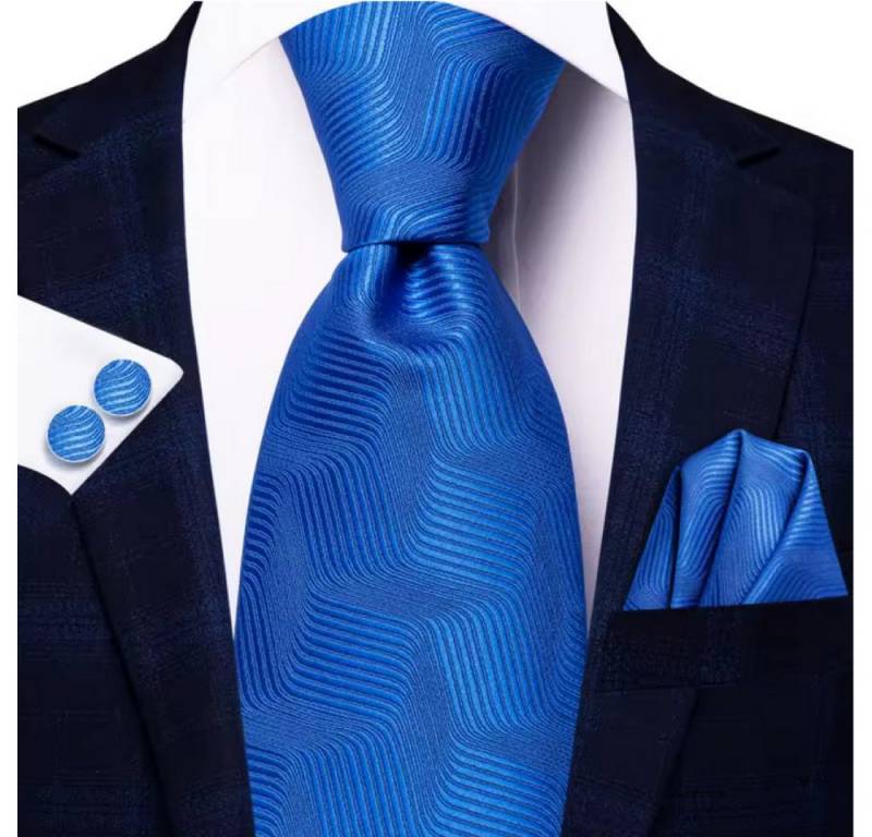 Ware aus aller Welt Krawatte Einstecktuch Manschettenknöpfe Seide Seidenkrawatte Schlips Binder von Ware aus aller Welt