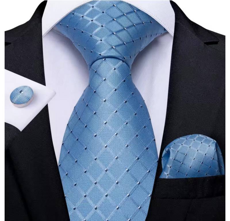 Ware aus aller Welt Krawatte Einstecktuch Manschettenknöpfe Seide Seidenkrawatte Schlips Binder von Ware aus aller Welt