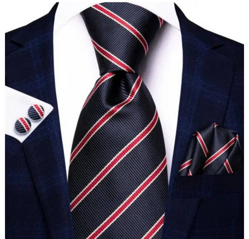 Ware aus aller Welt Krawatte Einstecktuch Manschettenknöpfe Seide Seidenkrawatte Schlips Binder von Ware aus aller Welt