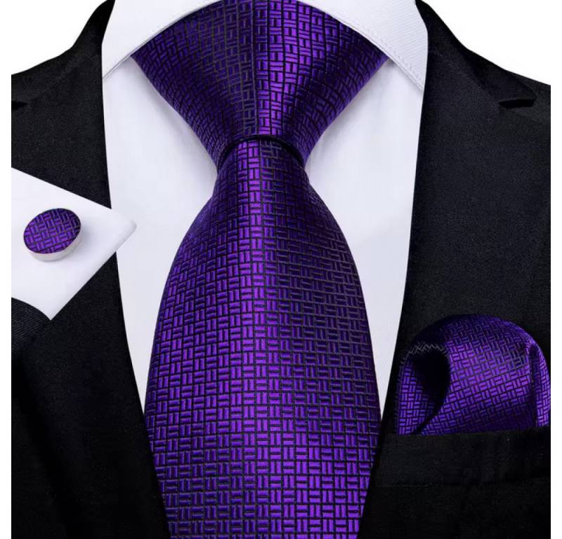 Ware aus aller Welt Krawatte Einstecktuch Manschettenknöpfe Seide Seidenkrawatte Schlips Binder von Ware aus aller Welt