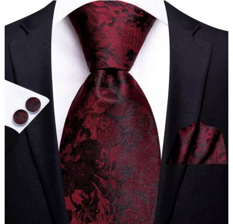 Ware aus aller Welt Krawatte Einstecktuch Manschettenknöpfe Seide Seidenkrawatte Schlips Binder von Ware aus aller Welt