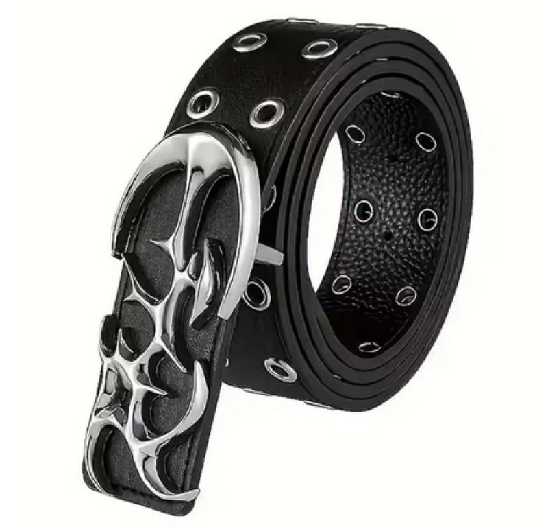 Ware aus aller Welt Nietengürtel Doppelloch Gürtel Ösengürtel Jeansgürtel Punk Hip Hop Taillengürtel von Ware aus aller Welt