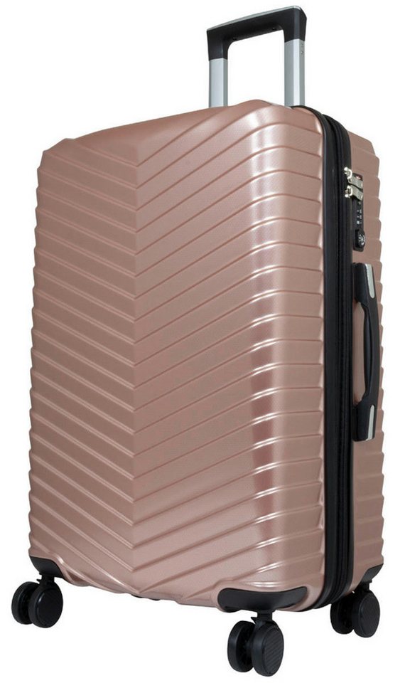 Warenhandel König Hartschalen-Trolley Aligse, 4 Rollen, Dehnfalte für Gr. L und XL, aufrecht rollbar, TSA-Schloss von Warenhandel König