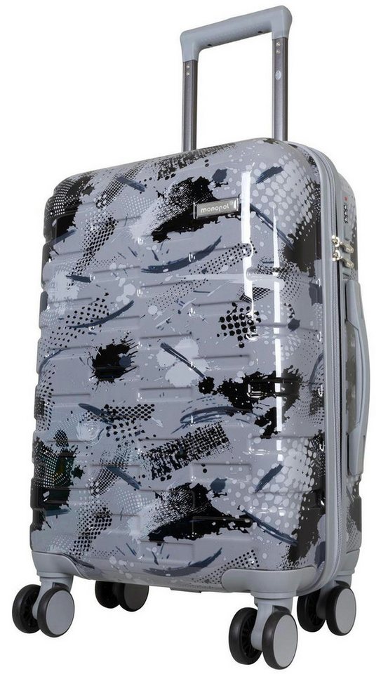 Warenhandel König Hartschalen-Trolley Cespara, 4 Rollen, Dehnfalte für Gr. L und XL, farbig abgestimmte Griffe und Rollen von Warenhandel König