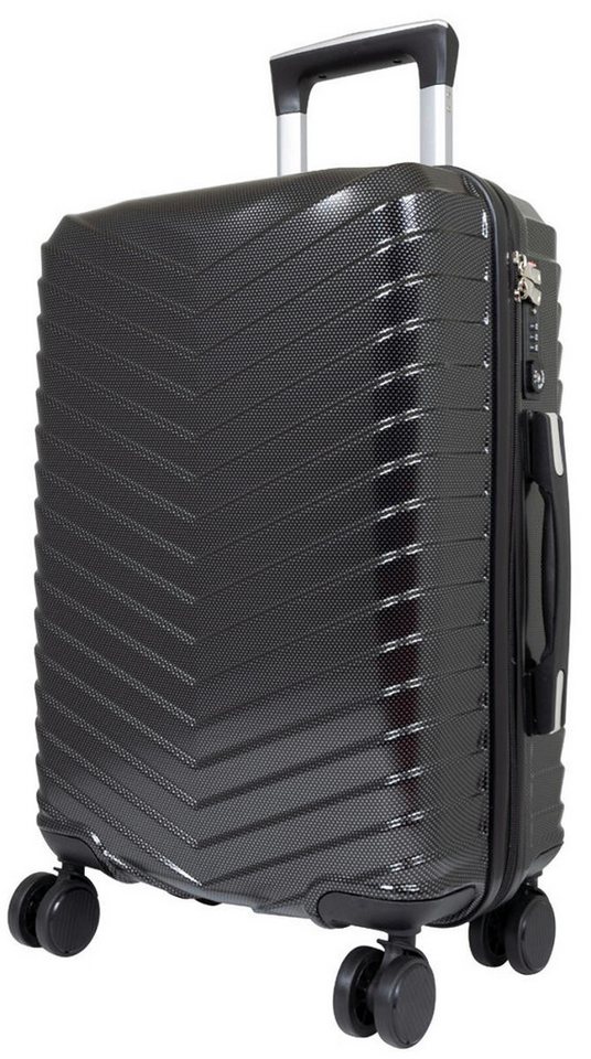 Warenhandel König Hartschalen-Trolley Aligse, 4 Rollen, Dehnfalte für Gr. L und XL, aufrecht rollbar, TSA-Schloss von Warenhandel König