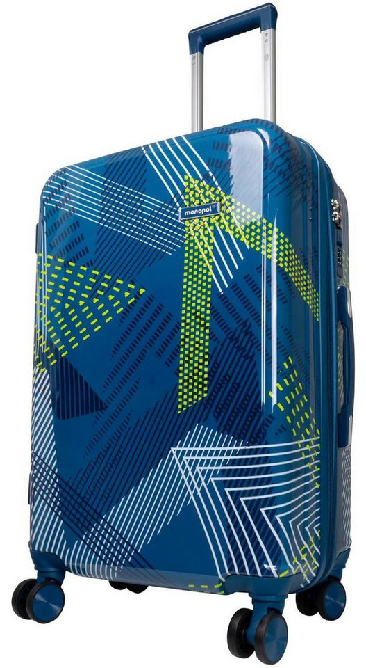 Warenhandel König Hartschalen-Trolley Ravenna, 4 Rollen, Dehnfalte für Gr. L und XL, farbig abgestimmte Griffe und Rollen von Warenhandel König