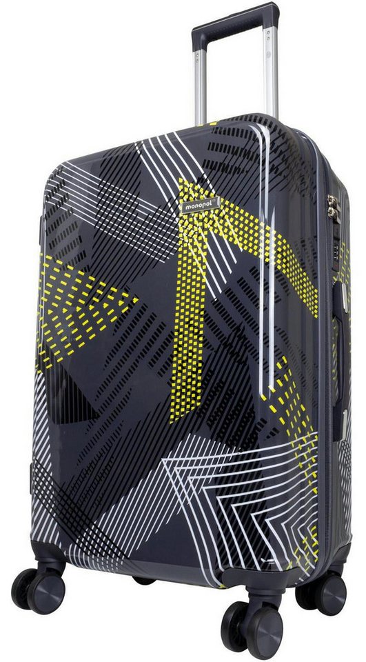 Warenhandel König Hartschalen-Trolley Ravenna, 4 Rollen, Dehnfalte für Gr. L und XL, farbig abgestimmte Griffe und Rollen von Warenhandel König