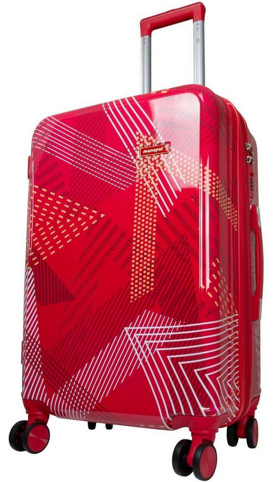 Warenhandel König Hartschalen-Trolley Ravenna, 4 Rollen, Dehnfalte für Gr. L und XL, farbig abgestimmte Griffe und Rollen von Warenhandel König