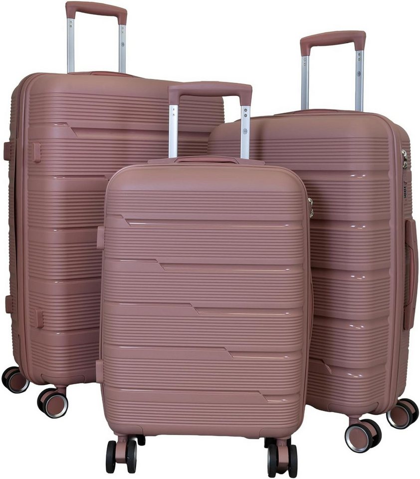 Warenhandel König Trolleyset Aruba, 4 Rollen, (Gr. M, L und XL, 3 tlg., Hartschalen Trolley Set), modernes Design von Warenhandel König