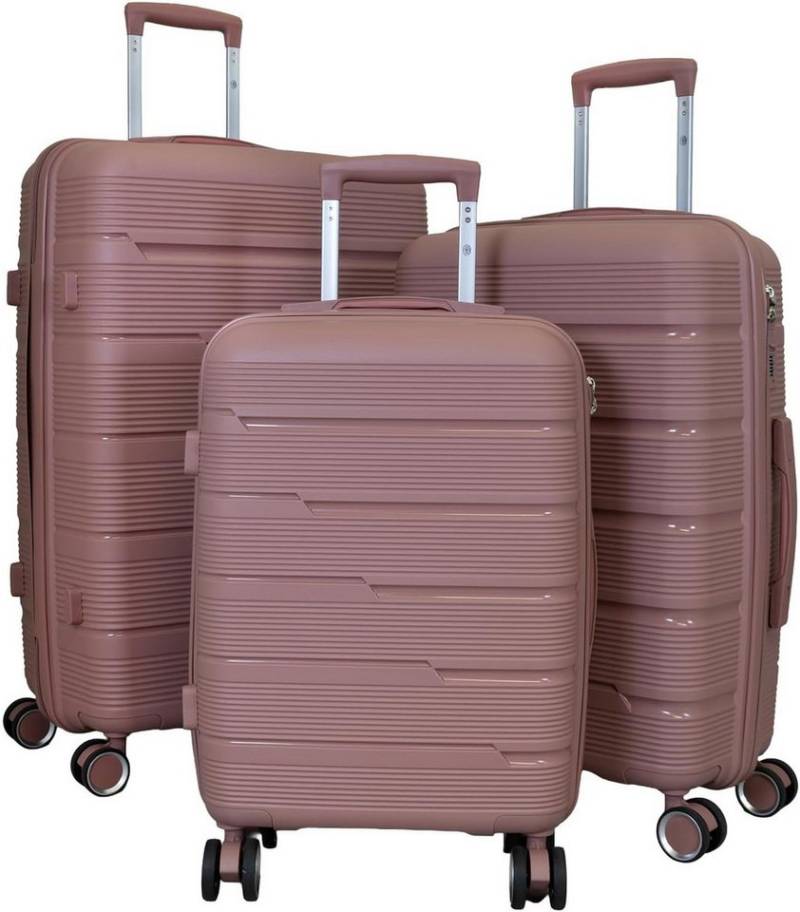 Warenhandel König Trolleyset Aruba, 4 Rollen, (Gr. M, L und XL, 3 tlg., Hartschalen Trolley Set), modernes Design von Warenhandel König