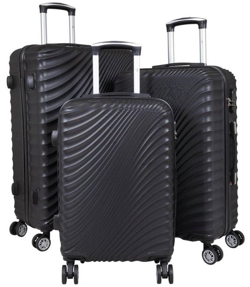 Warenhandel König Trolleyset Padua, 4 Rollen, (Gr. M, L und XL, 3 tlg., Hartschalen Trolley Set), Hartschale, robust, aufrecht rollbar von Warenhandel König