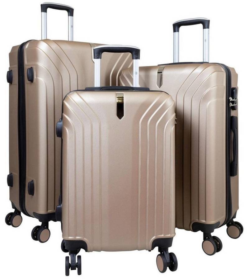 Warenhandel König Trolleyset Palma24, 4 Rollen, (Gr. M, L und XL, Hartschalen Trolley Set), Hartschale, robust, aufrecht rollbar von Warenhandel König