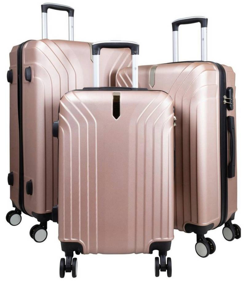 Warenhandel König Trolleyset Palma24, 4 Rollen, (Gr. M, L und XL, Hartschalen Trolley Set), Hartschale, robust, aufrecht rollbar von Warenhandel König