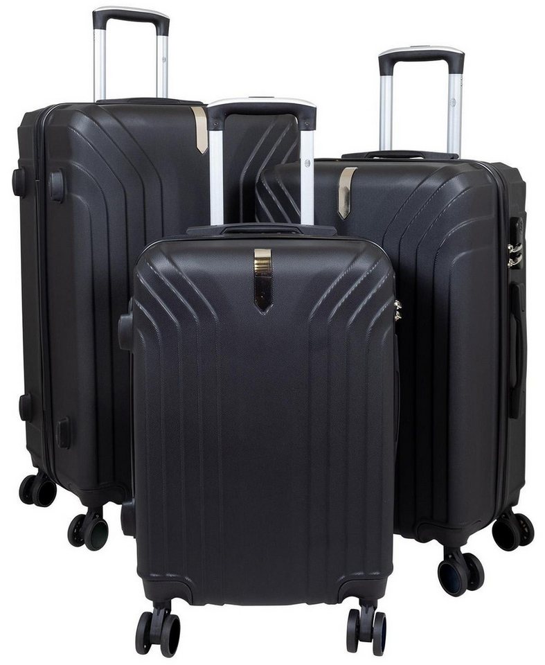 Warenhandel König Trolleyset Palma24, 4 Rollen, (Gr. M, L und XL, Hartschalen Trolley Set), Hartschale, robust, aufrecht rollbar von Warenhandel König