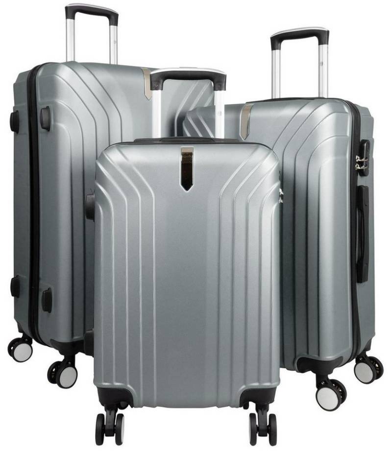 Warenhandel König Trolleyset Palma24, 4 Rollen, (Gr. M, L und XL, Hartschalen Trolley Set), Hartschale, robust, aufrecht rollbar von Warenhandel König