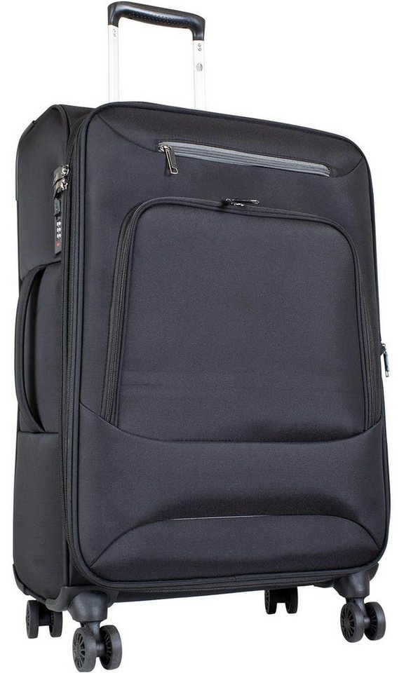 Warenhandel König Weichgepäck-Trolley Adlum, 4 Rollen, Dehnfalte, zwei zusätzliche Außentaschen, aufrecht rollbar von Warenhandel König