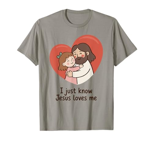 Jesus Umarmung mit Kind Herz süße christliche Botschaft T-Shirt Jesus Umarmung mit Kind Herz süße christliche Botschaft T-Shirt von Warm Faith Studio