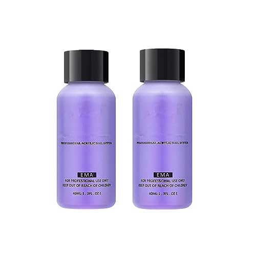 Warm Girl 2 × 40ml Acryl Liquid Geruchsarm Acrylflüssigkeit für Nägel langsam härtend Acryl Liquid monomer für Acrylic powder DIY Verlängerung von Acrylnägeln Starter für Acrylnägel für Anfänger von Warm Girl