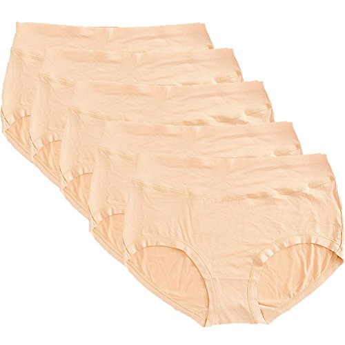 Warm Sun Damen Bambus Viscosefaser Multi Pack Plus Size dehnbare weiche atmungsaktive Hochmittel Taille Höschen 10 Haut von Warm Sun