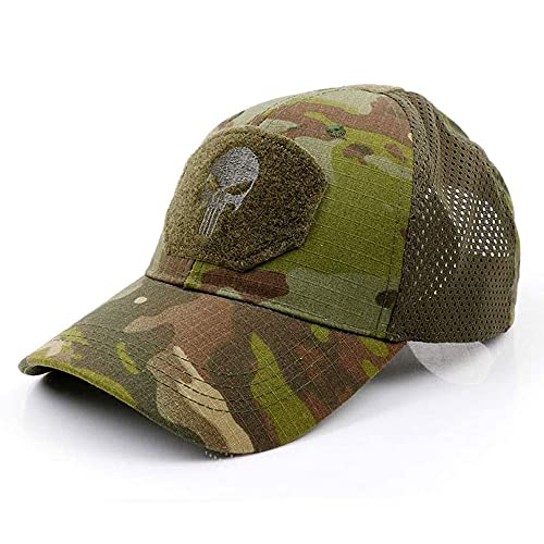 Baseball Cap mit Tarnmuster für Herren und Damen Camouflage Trucker-Kappe Baseball Mütze Baseballkappe Hip Hop Flat Hut für Jagd Angeln Camping von WarmHeartting