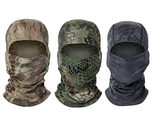 WarmHeartting Sturmhauben Jagd Balaclava Gesichtsmaske, Winddicht Camouflage Balaclava Taktische Kapuze Headwear, Mesh Helme Liner für Erwachsene Frauen und Männer von WarmHeartting