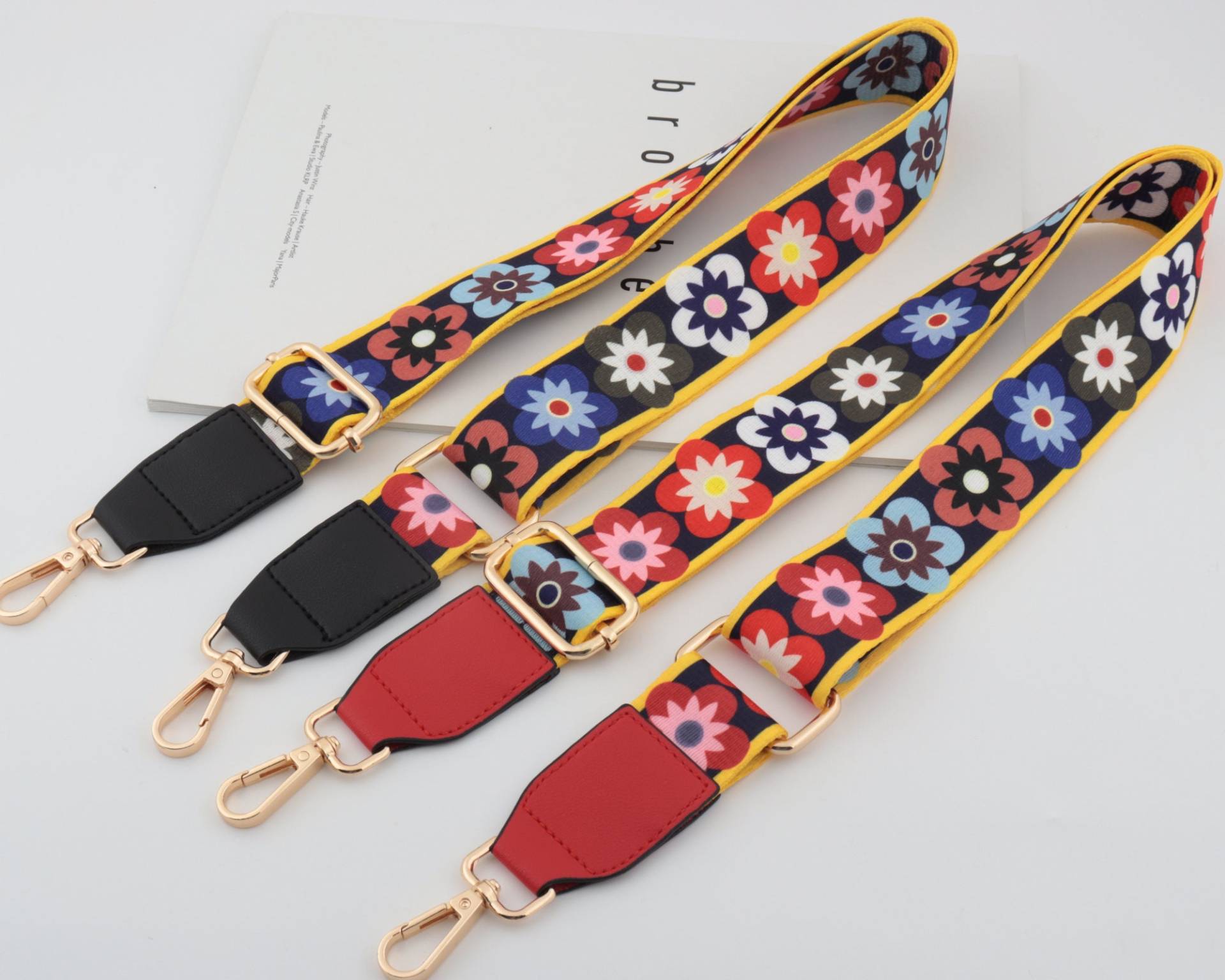 3, 8cm Breite New Style Verstellbarer Geldbörsengurt Gürtel, Bunte Blume Nylon Gurtband Schultertasche Henkel Kette, Crossbody Bag Strap Ihr Geschenk von WarmanBoutique