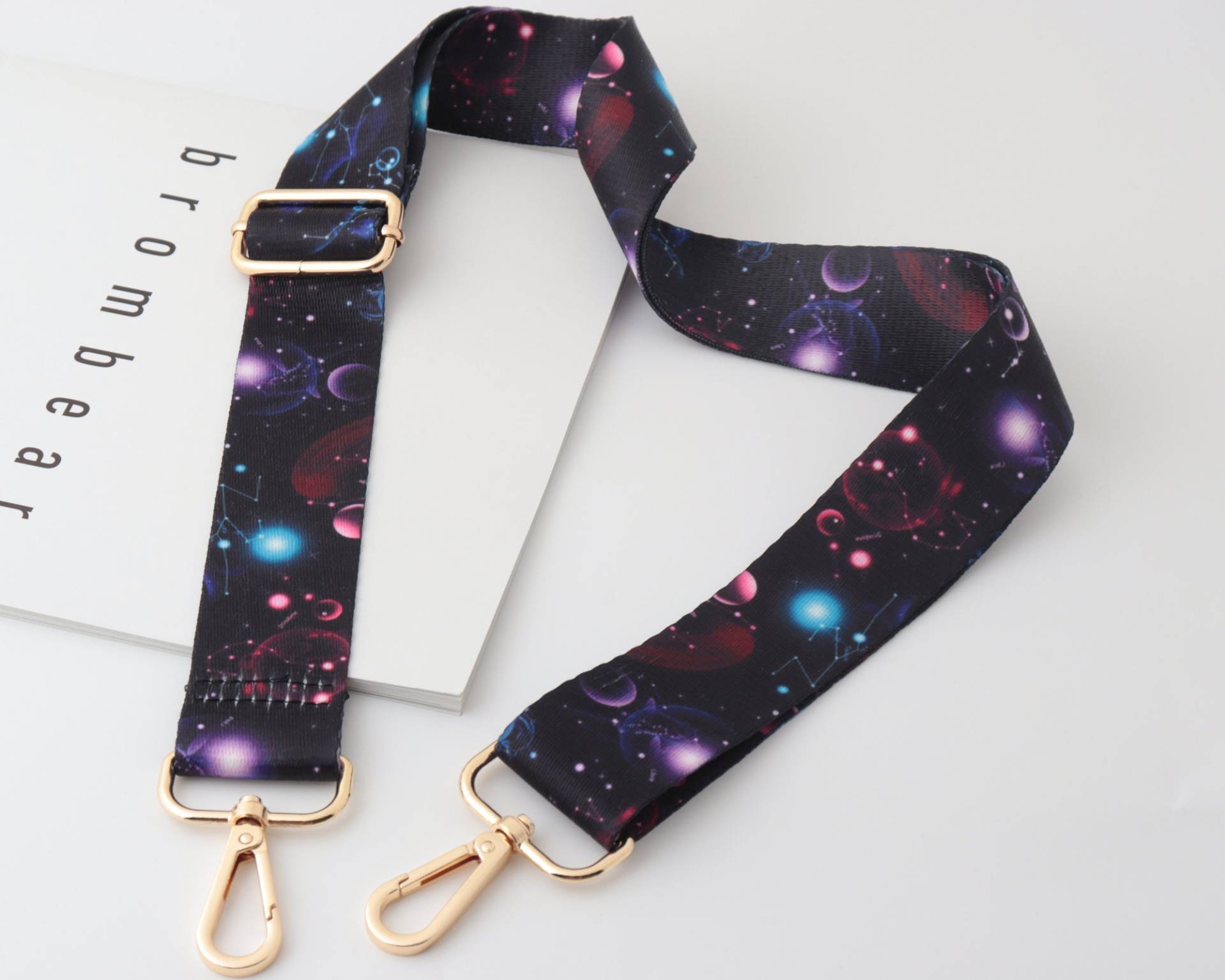 3.8cm Breite Schultergurt-Schwarz Tasche Strap-Cotton Nylon Umhängetasche Strap-Einstellbare Strap Griff-Purse Ersatz, Starry von WarmanBoutique