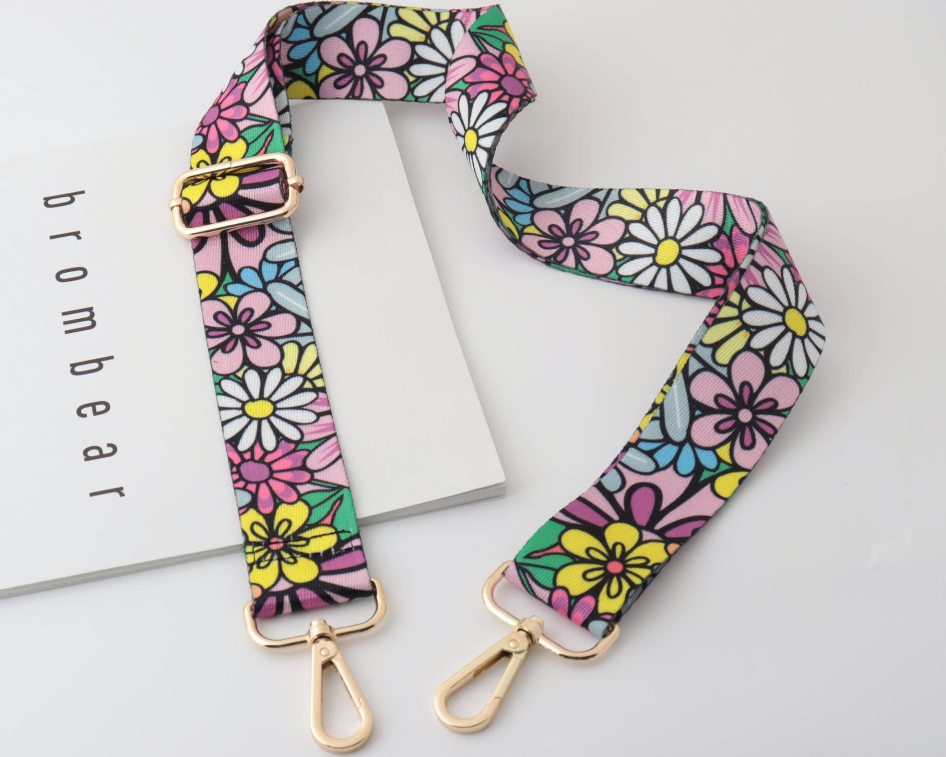 3.8cm Breite Verstellbare Blumen Tasche Strap, Umhängetasche Canvas Sling Griff, Daisy Bag Straps, Ersatzband Für Damen Taschen von WarmanBoutique