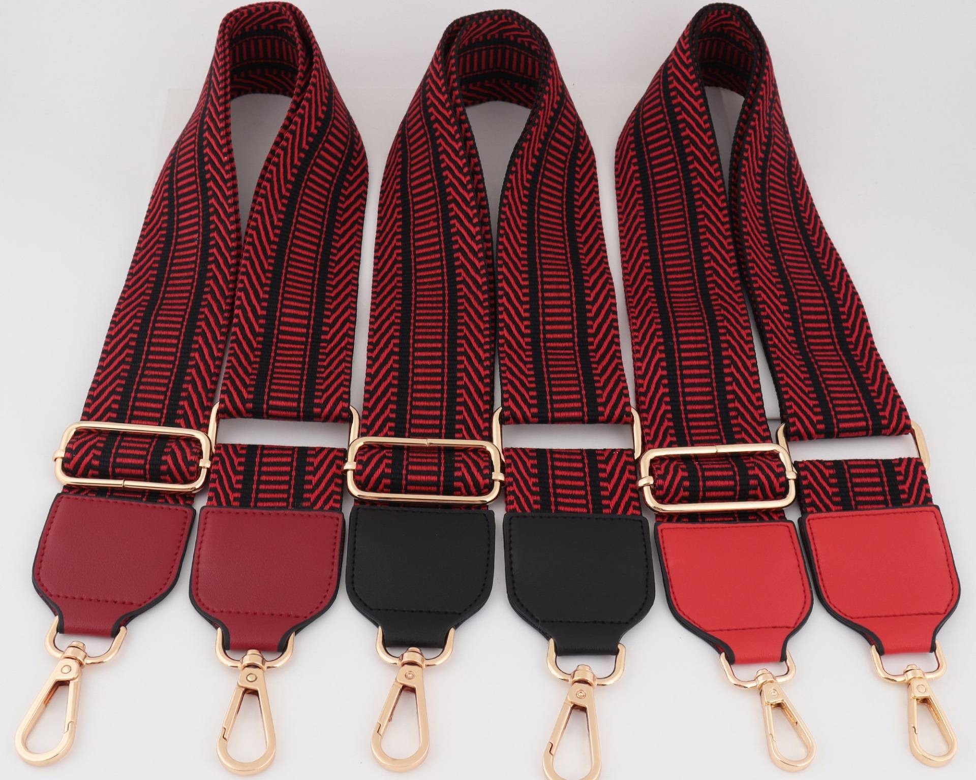 5, 2cm Breite Verstellbar Gestreifter Taschengurt, Canvas Cross Body Strap, Baumwolltaschengurt, Rotes Taschenband, Geldbeutelgurt Für Geschenk von WarmanBoutique