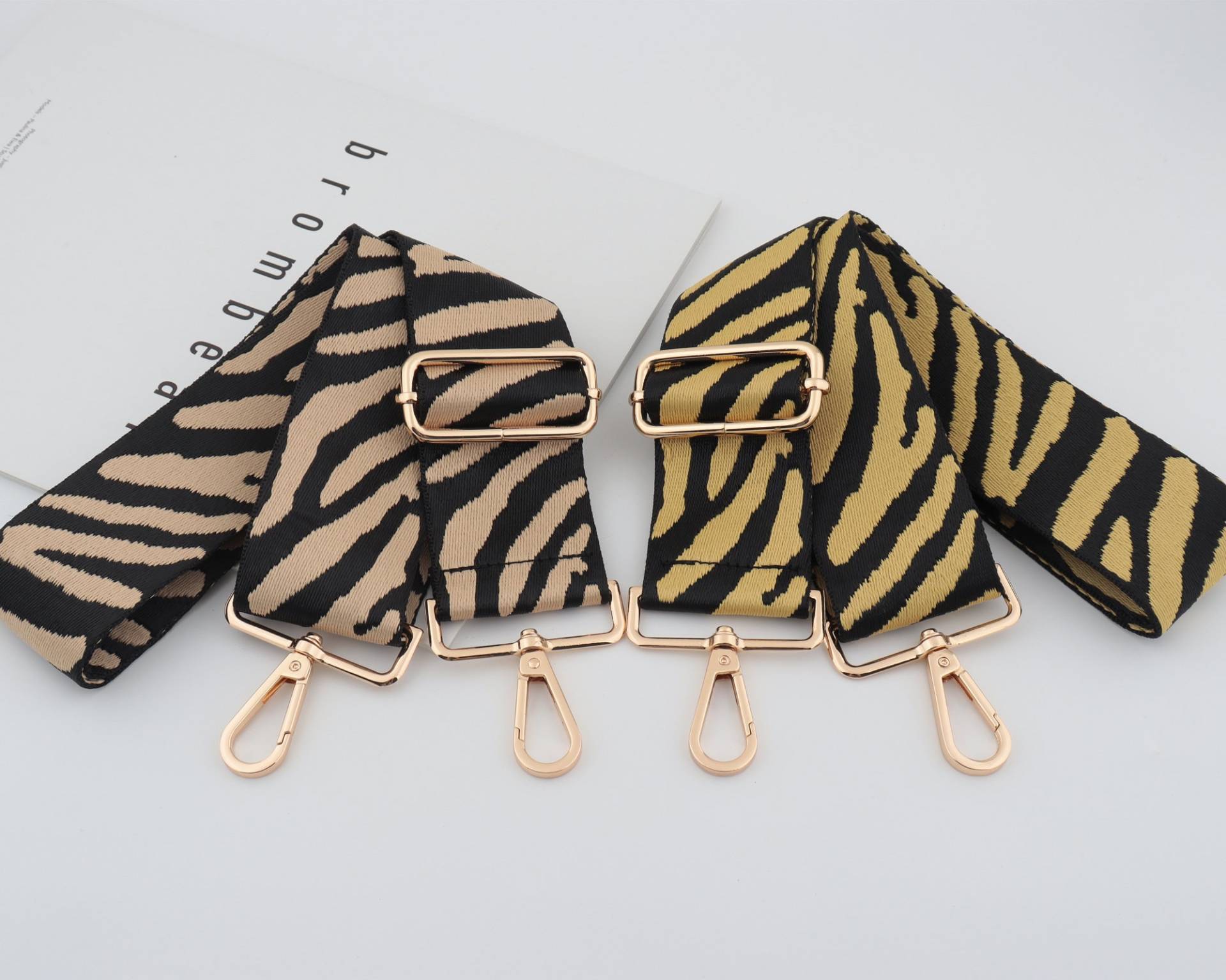 5, 2cm Breiter Verstellbarer Schultergurt/Zebra Print Schultergurt/Crossbody Gurtband Zubehör/Ersatzgurt/Gewebter Canvas Geldbörsengurt von WarmanBoutique