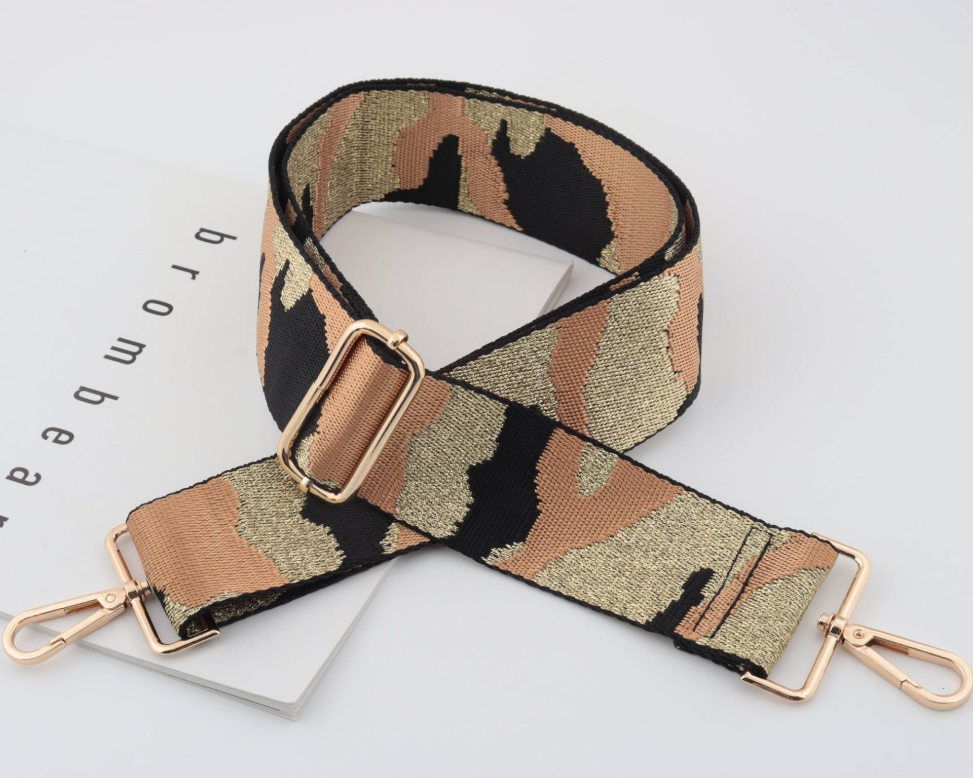 5cm Breite Verstellbar Camouflage Geldbörse Gürtel, Brauner Taschengurt Nylon Canvas Gurtband Schultertasche Henkelkette, Crossbody von WarmanBoutique