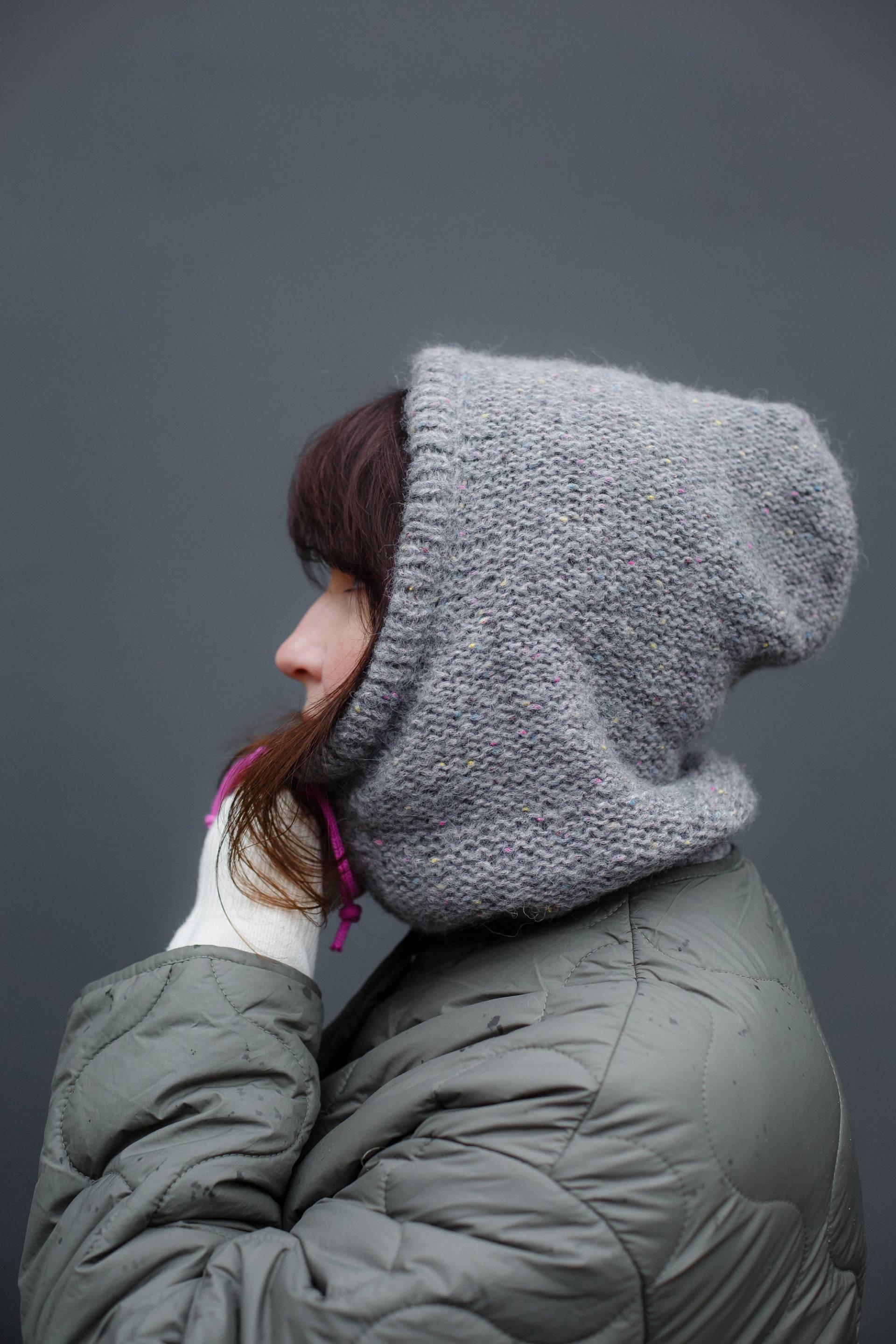 Alpaka Wolle Balaclava Haube Handgestrickter Winter Haubenschal, Gemütliche Strickmütze Für Kaltes Wetter von WarmanizerKnitwear