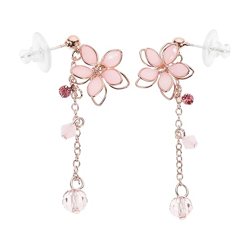 Warmhm 1 Paar Cherry Blossom Ohrringe Silberstifte Resin Ohrschmuck für Damen und Kreative Blumendesigns für Formelle Anlässe oder Lässige Outfits von Warmhm