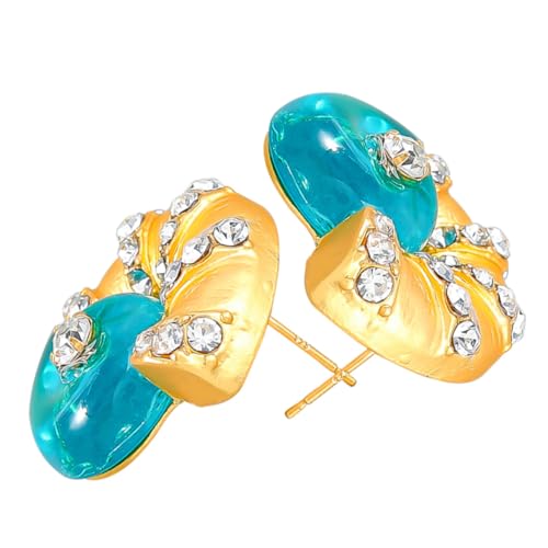 Warmhm Muschelförmige Strass Ohrringe Damen Leichte Ohrstecker für Mädchen Zierliche Ohrringe für und Alltag Allergiefreies Material für Frauen Warmhm Muschelförmige Strass Ohrringe Damen Leichte Ohrstecker für Mädchen Zierliche Ohrringe für und Alltag Allergiefreies Material für Frauen von Warmhm