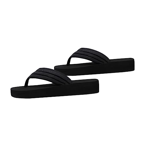 Warmhm 1 Paar Damen Sommer Hausschuhe mit Plattform Rutschfeste Strand Sandalen für Frauen Schwarz für Strand und Freizeit Warmhm 1 Paar Damen Sommer Hausschuhe mit Plattform Rutschfeste Strand Sandalen für Frauen Schwarz für Strand und Freizeit von Warmhm