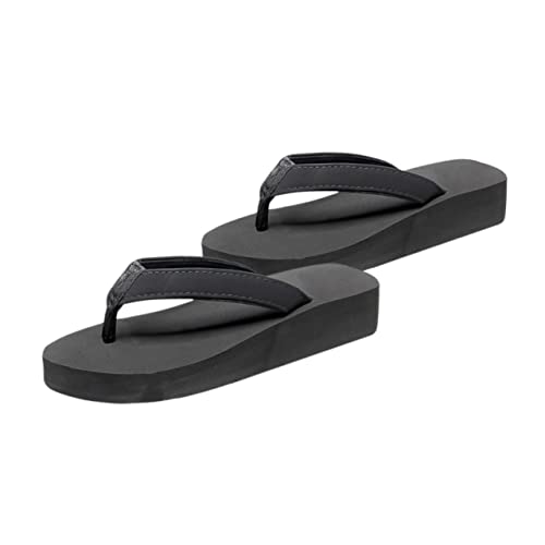 Warmhm 1 Paar Damen Wedge Heel Sandalen Sommer Flip Flops Bequeme und Strandschuhe mit Dickem Boden für Drinnen und Draußen Schwarz Warmhm 1 Paar Damen Wedge Heel Sandalen Sommer Flip Flops Bequeme und Strandschuhe mit Dickem Boden für Drinnen und Draußen Schwarz von Warmhm
