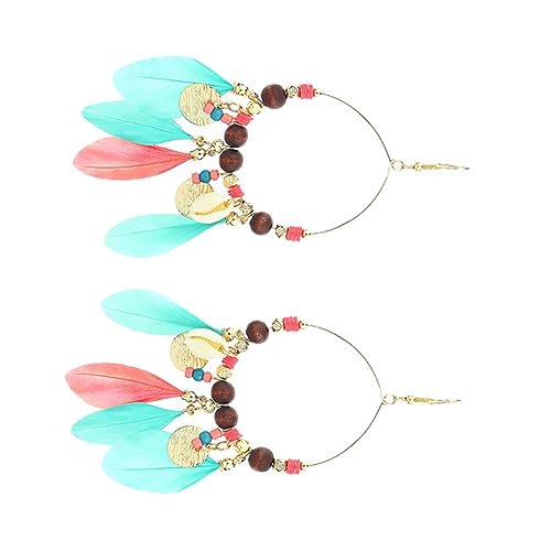 Warmhm 1 Paar Extravaganter Damen Ohrschmuck und Quaste Stilvolle Ohrringe im Boho Design für Partys und Alltag Allergiefreiem Premium Legierungs Material von Warmhm