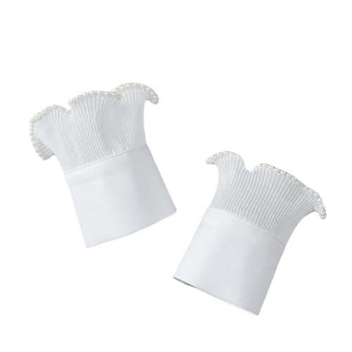 Warmhm 1 Paar Faux Ärmel Manschetten für Damen Abnehmbare Perlen Design Handgelenkmanschetten Plissee False Accessoire für Partys Hochzeiten und Cosplay Warmhm 1 Paar Faux Ärmel Manschetten für Damen Abnehmbare Perlen Design Handgelenkmanschetten Plissee False Accessoire für Partys Hochzeiten und Cosplay von Warmhm