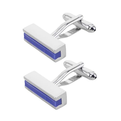 Warmhm 1 Paar Kreative Französische Cufflinks für Tuxedo Hemden Strapazierfähige und Stilvolle Accessoires für Formelle Anlässe Blau von Warmhm