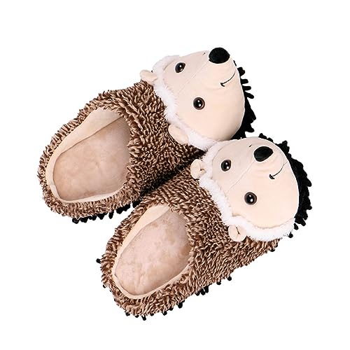 Warmhm 1 Paar Kuschelige Plüsch Hausschuhe mit Cartoon Igel Design Rutschfeste Sohle für Damen Warme Indoor Slipper für Kalte Wintertage für Zuhause oder Hotel Warmhm 1 Paar Kuschelige Plüsch Hausschuhe mit Cartoon Igel Design Rutschfeste Sohle für Damen Warme Indoor Slipper für Kalte Wintertage für Zuhause oder Hotel von Warmhm