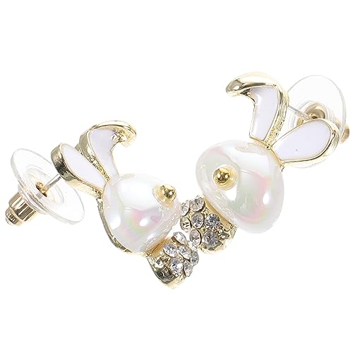 Warmhm Hasenohrring Osterohrring Für Frauen Und Mädchen Kunstperlen Und Strasssteinen Als Geschenk Für Verschiedene Anlässe von Warmhm