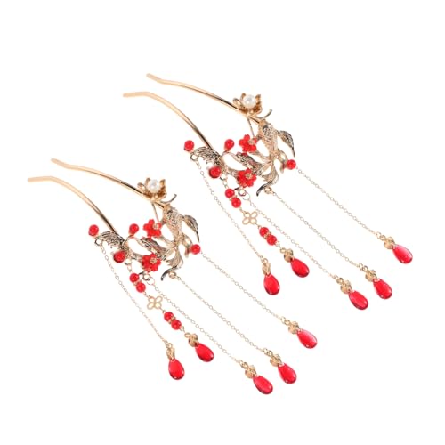 Warmhm 1 Paar Quasten-haarnadel: Chinesisches Hochzeitsbraut-haar-accessoire - Haarnadel Im Antiken Stil Für Frauen - Haar-accessoire Für Hanfu Und Traditionelle Kostüme von Warmhm