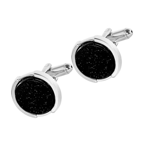 Warmhm Hemd Manschettenknöpfe Für Herren Runde Schwarze Aus Legierung Umschlagmanschetten Für Geschäft Und Formelle Anlässe von Warmhm