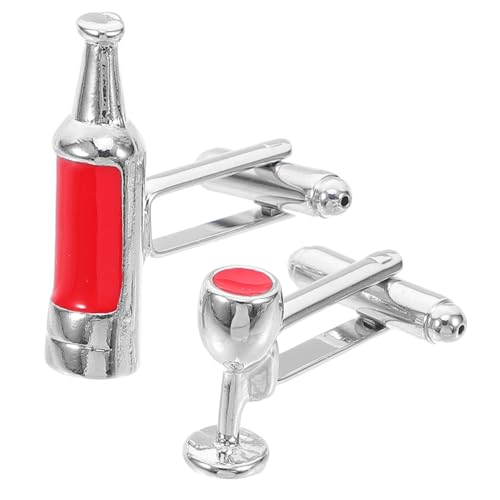 Warmhm 1 Paar Weinflasche Manschettenknöpfe für Herren und Damen Cufflinks für Hochzeiten und Besondere Anlässe Hochwertiger Stilvolles Design Perfektes für Freunde und Familie von Warmhm