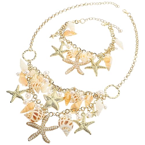 Warmhm 1 Satz Teiliges Armband und Halskette Sternanhänger Elegantes Damenjewelry für Besondere Anlässe Hochzeiten Partys und von Warmhm